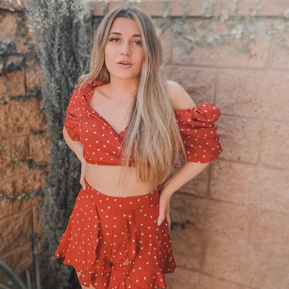 SHEIN 2 piece red polka dot set - Picture 2 of 2